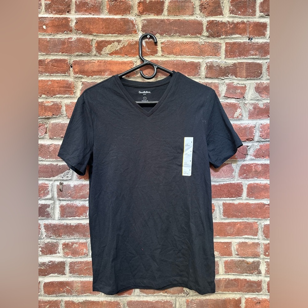 Black V-neck T-Shirt